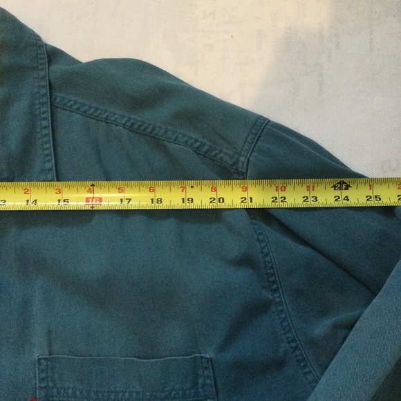 vintage ‘90s Levi’s cowboy shirt XL scarce blue green - Picture 3 of 5